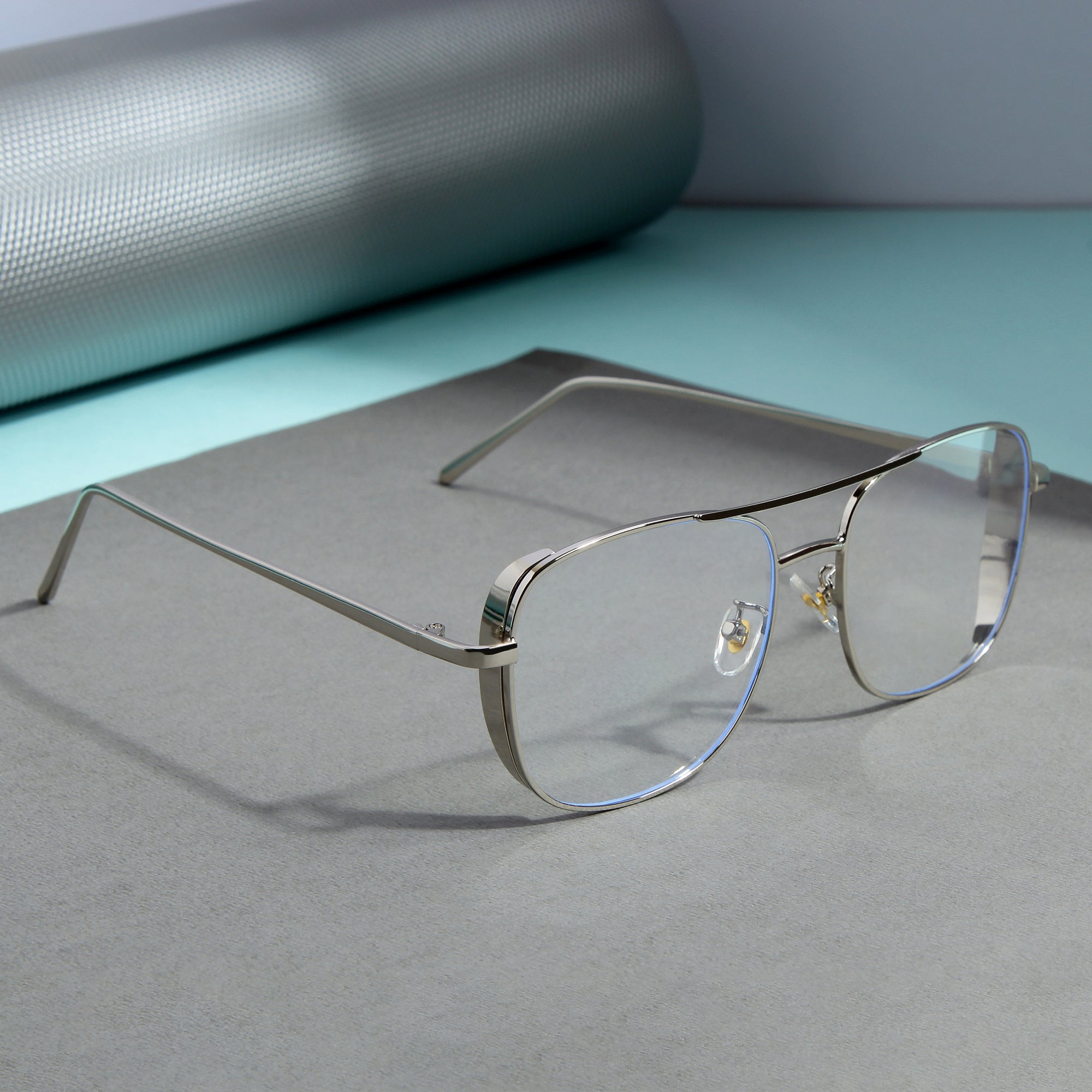 Sliver Clear Clement Edition Rectangle Sunglasses