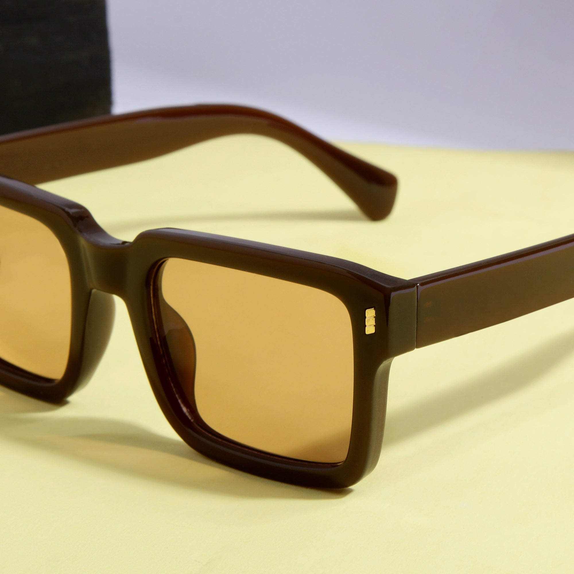Sigma Brown Rectangle Sunglasses