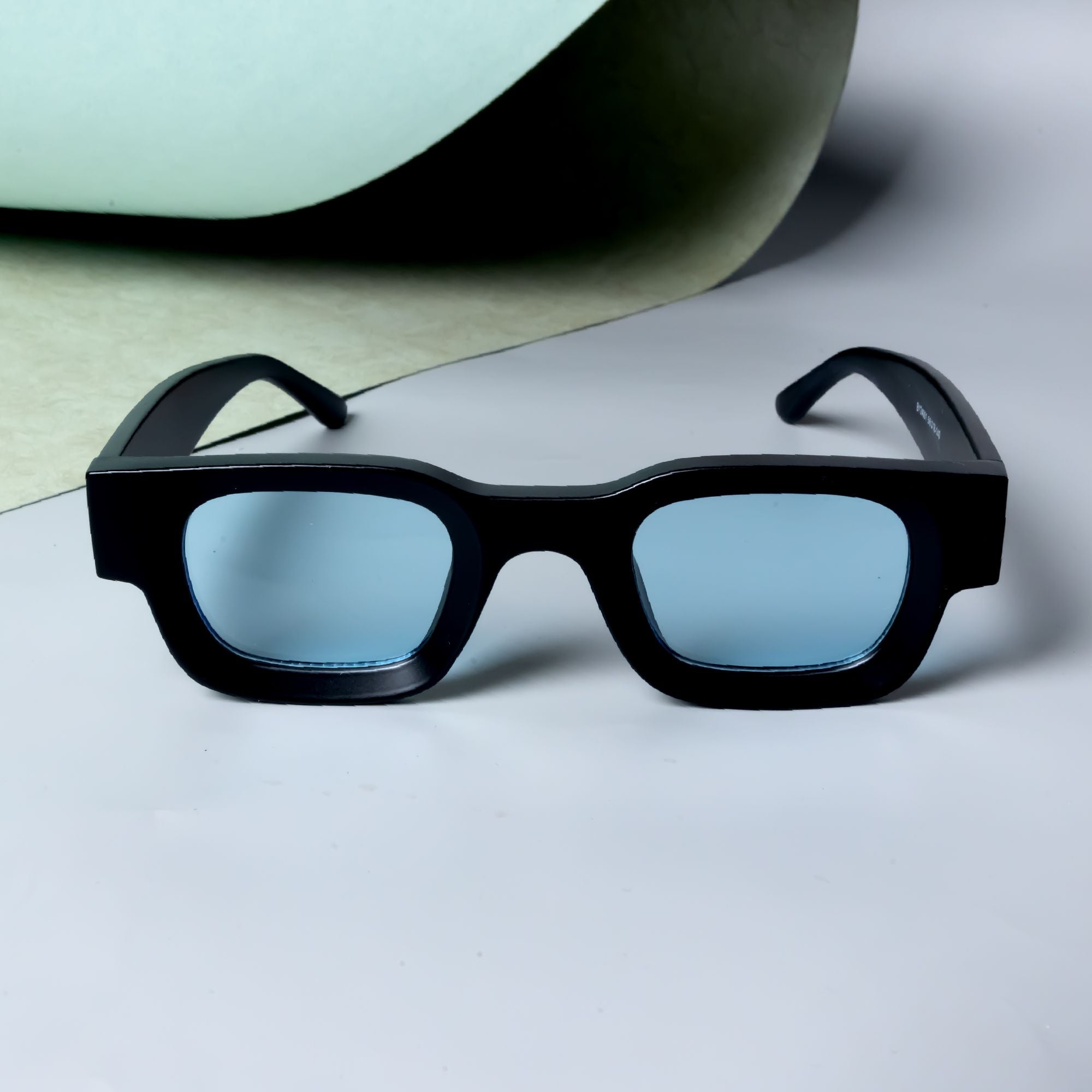 Vintage V1 Black Blue Square Sunglasses