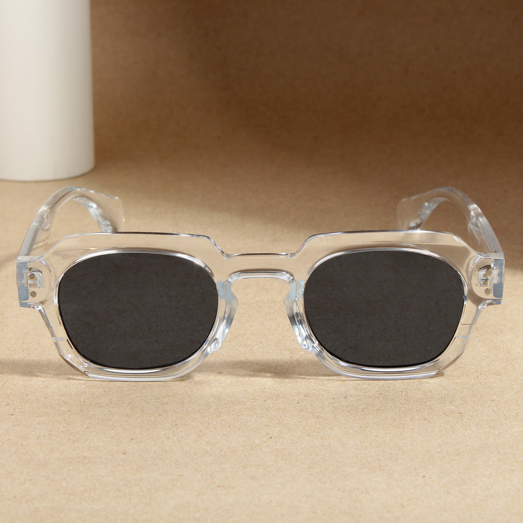 Clear Black SZ 2004 Round Sunglasses