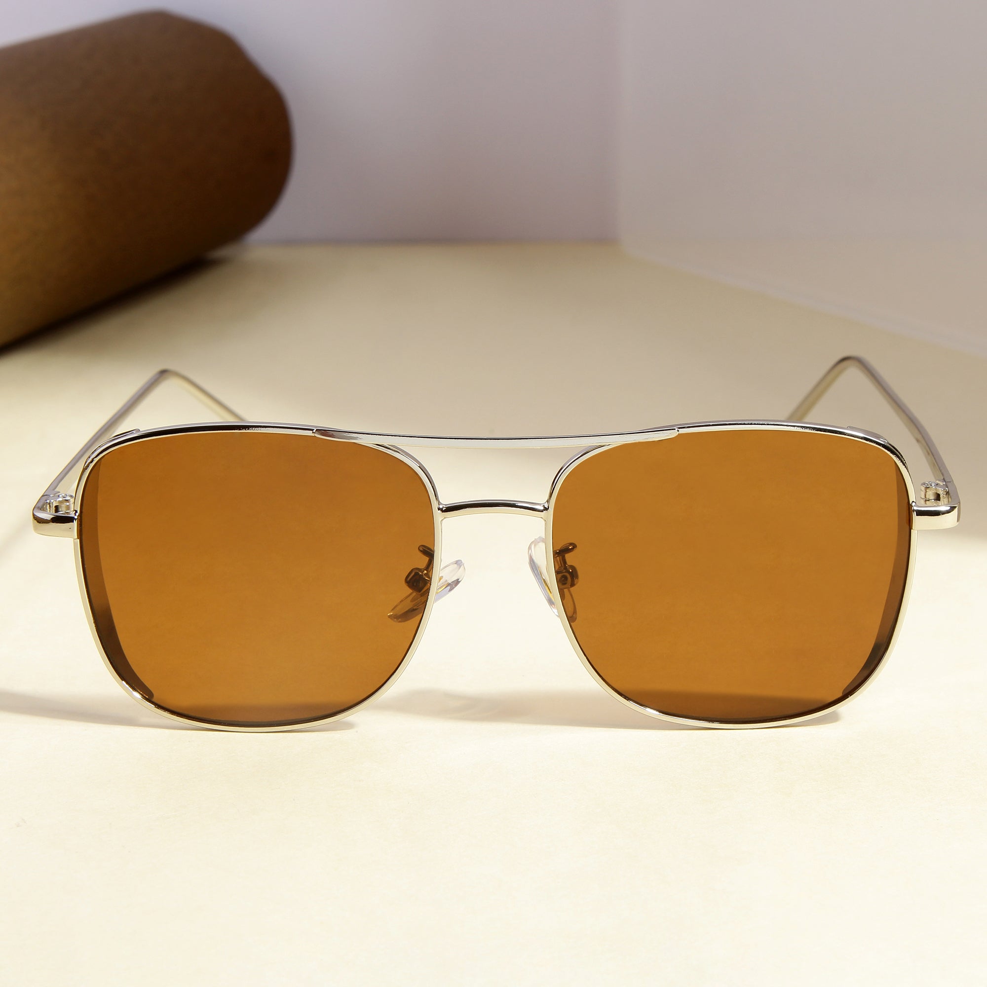 Silver Brown Clement Edition Rectangle Sunglasses