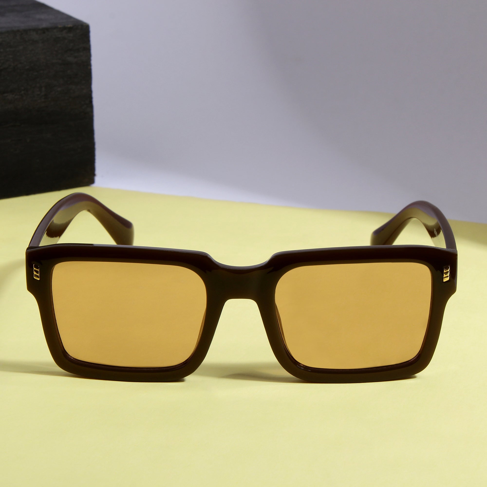 Sigma Brown Rectangle Sunglasses