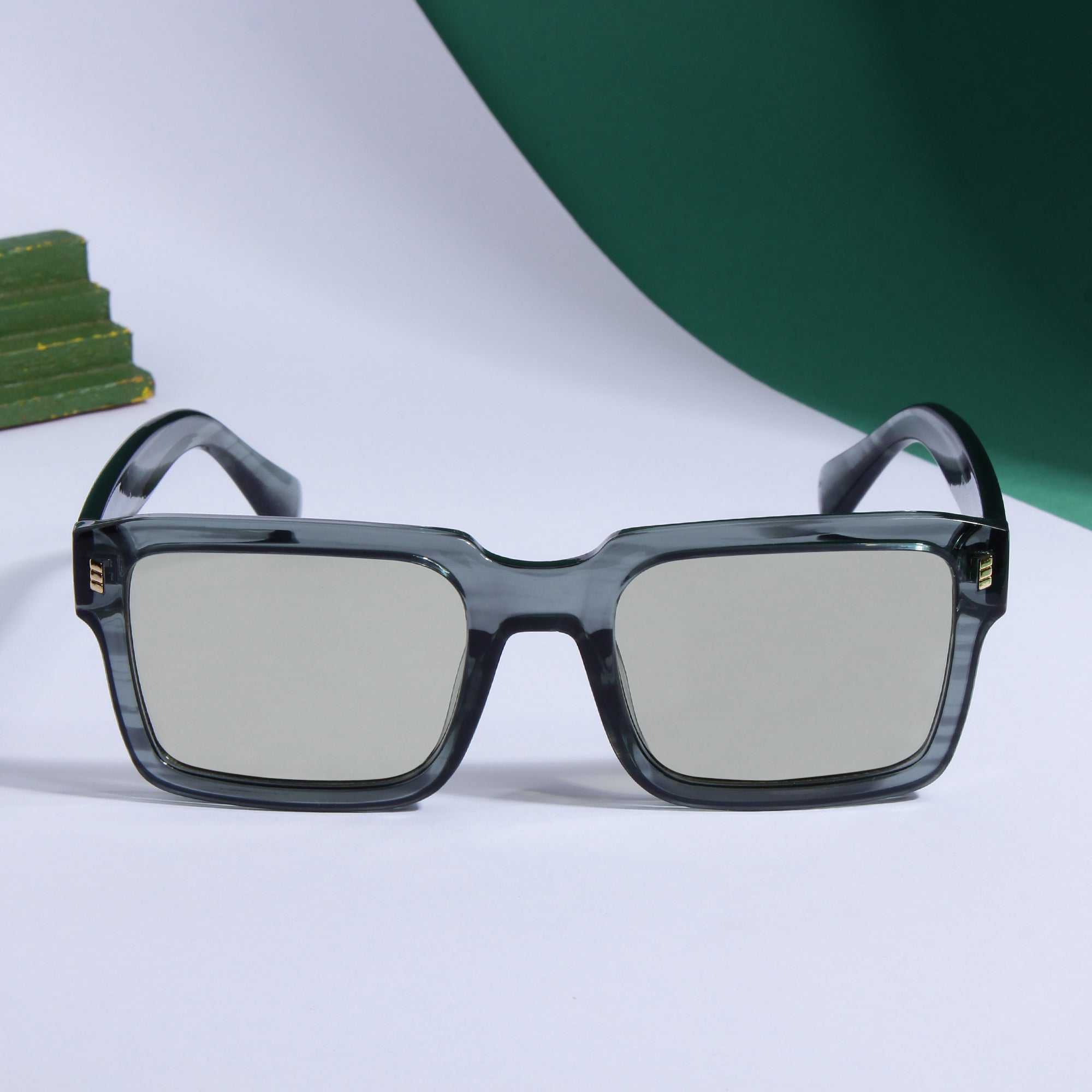 Sigma Green Rectangle Sunglasses