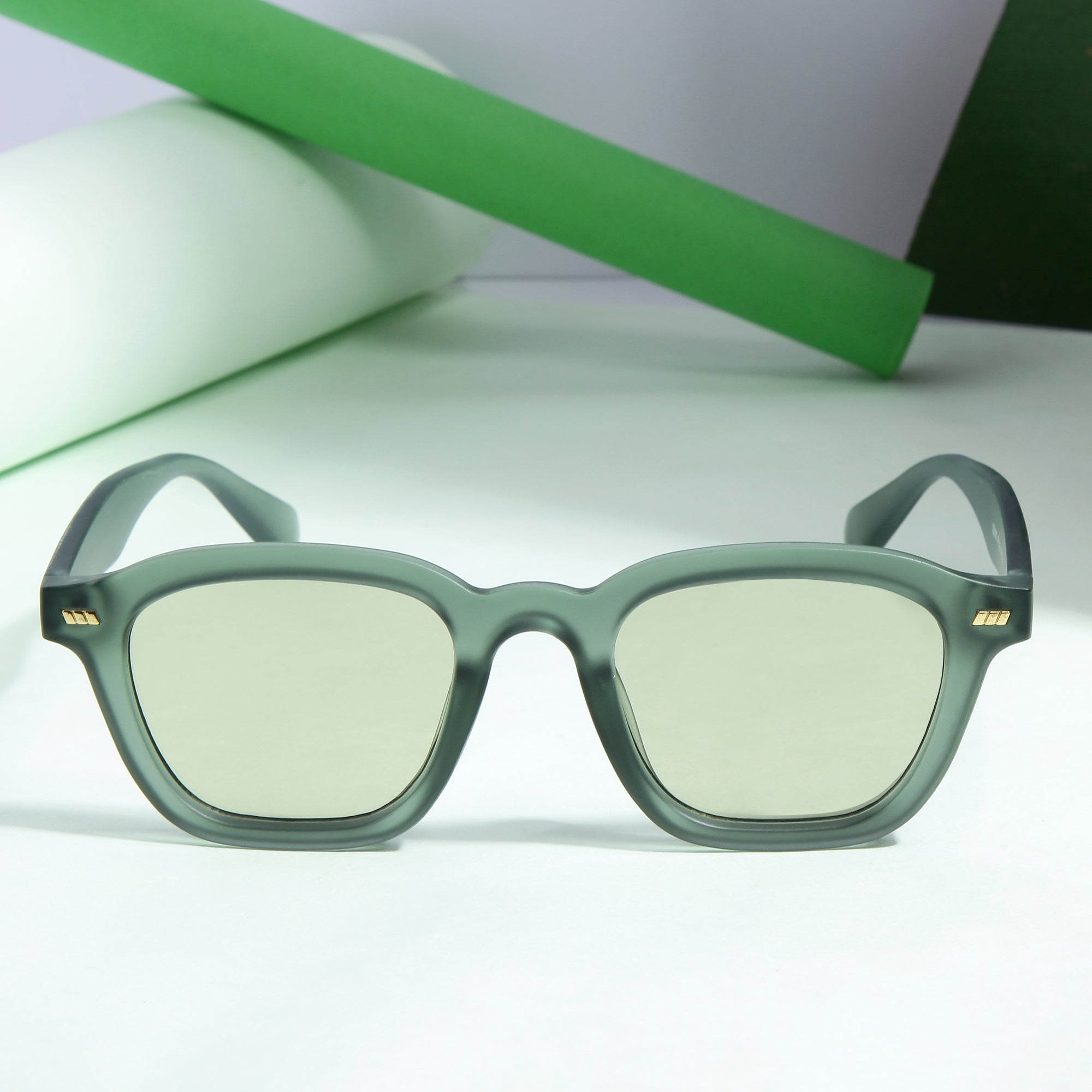 Spark Light Green Rectangle Sunglasses