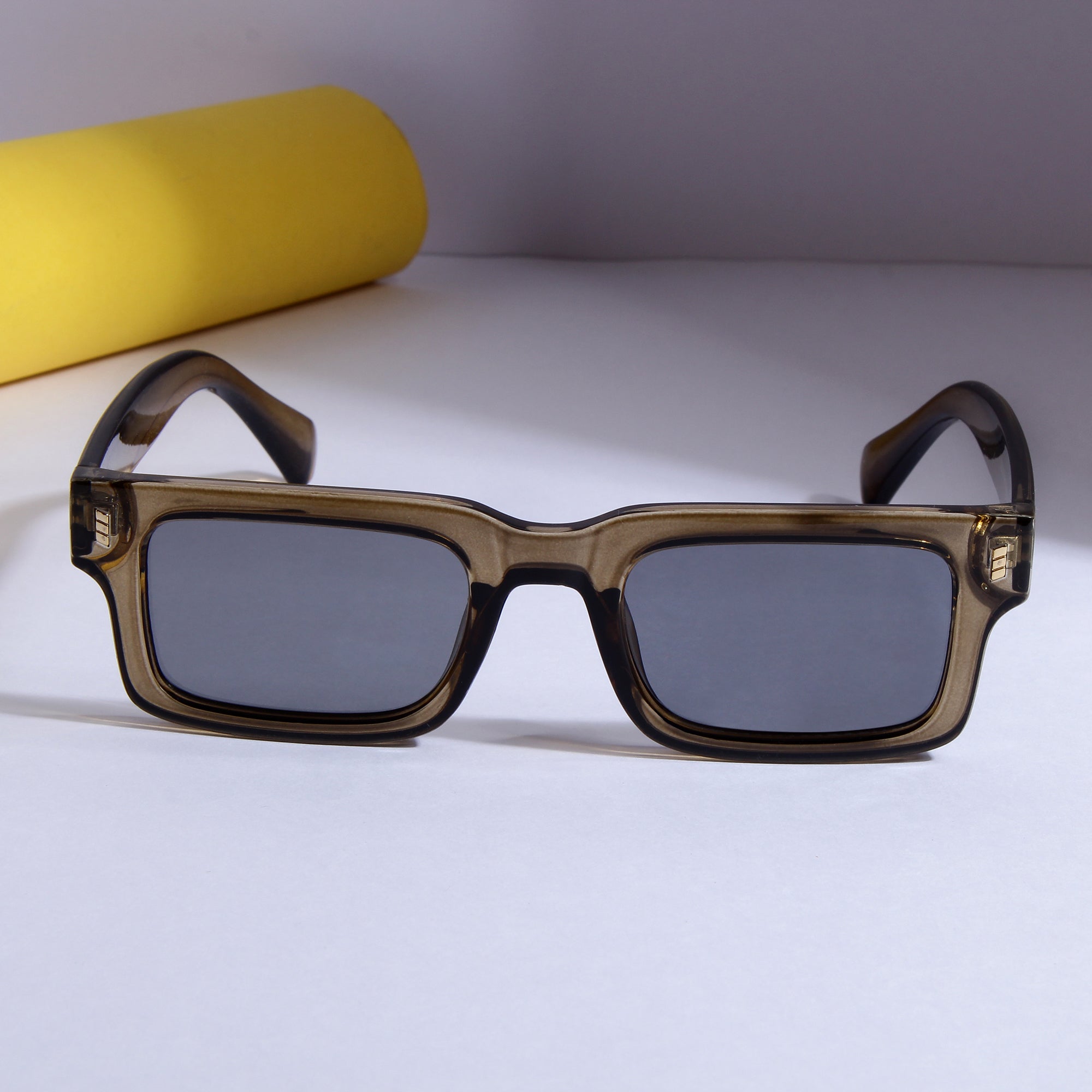 Lucifer Green Black  Rectangle Sunglasses