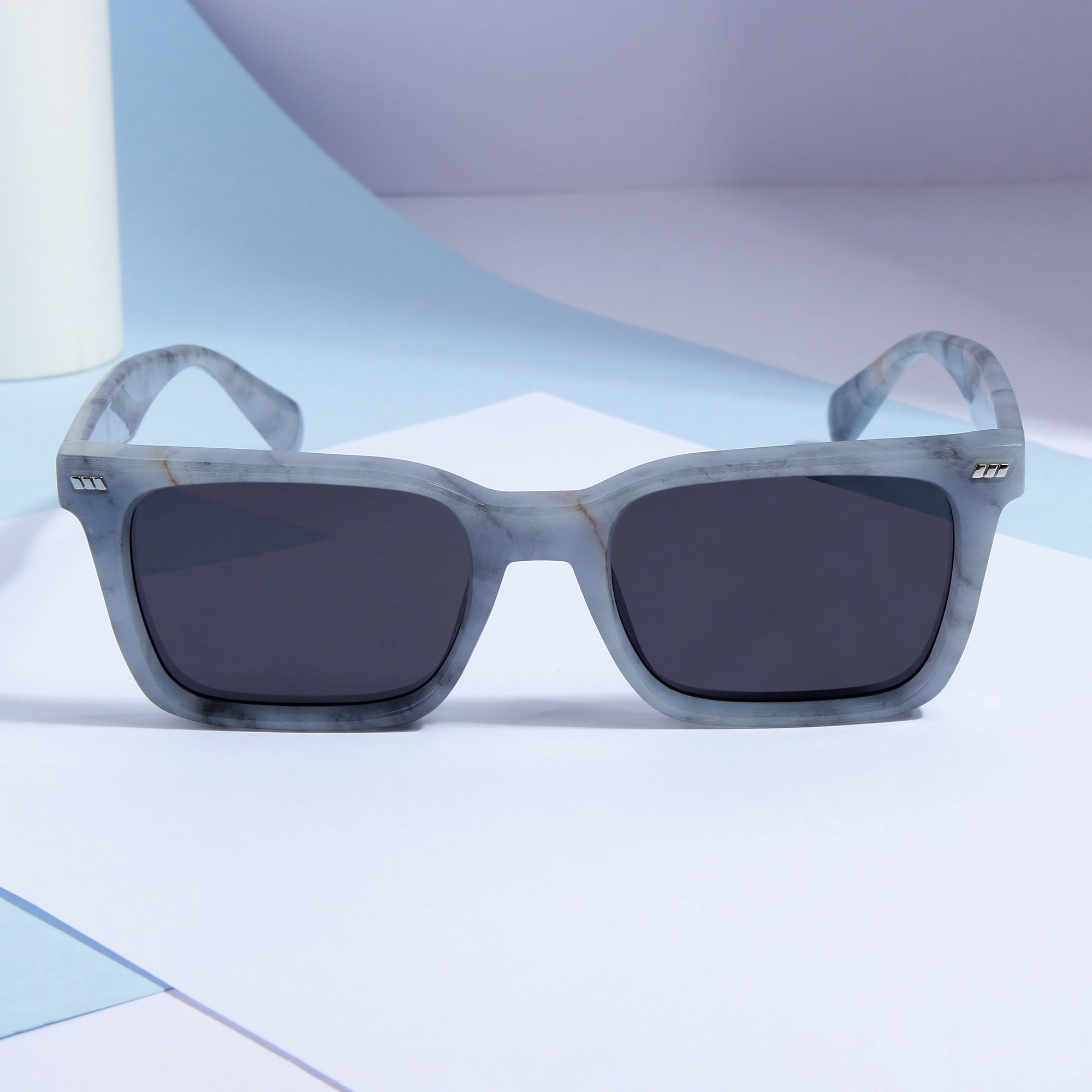 Castels Marble Black Rectangle Sunglasses