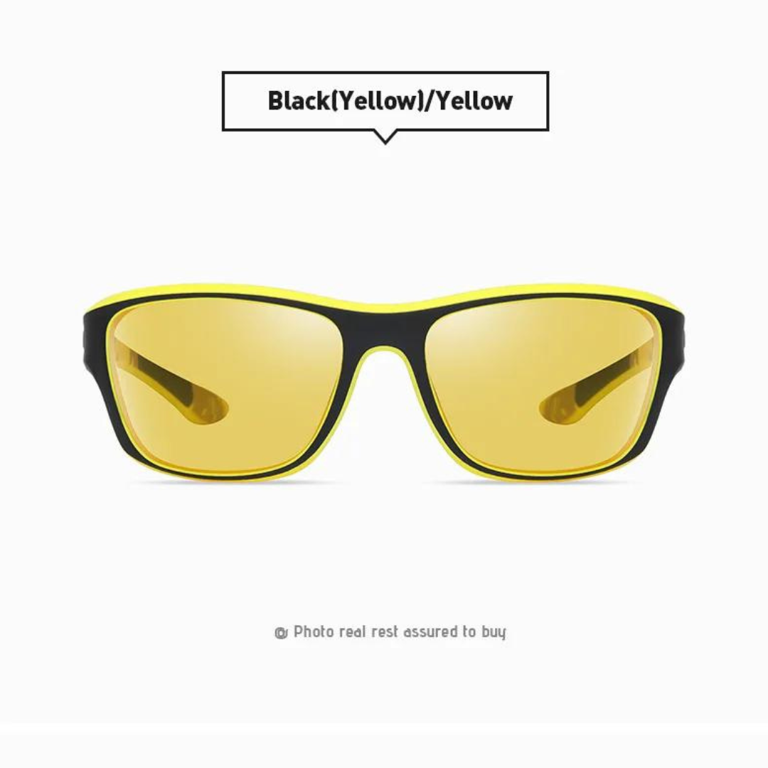 Rider V1 Yellow Polarized Rectangle Sunglasses