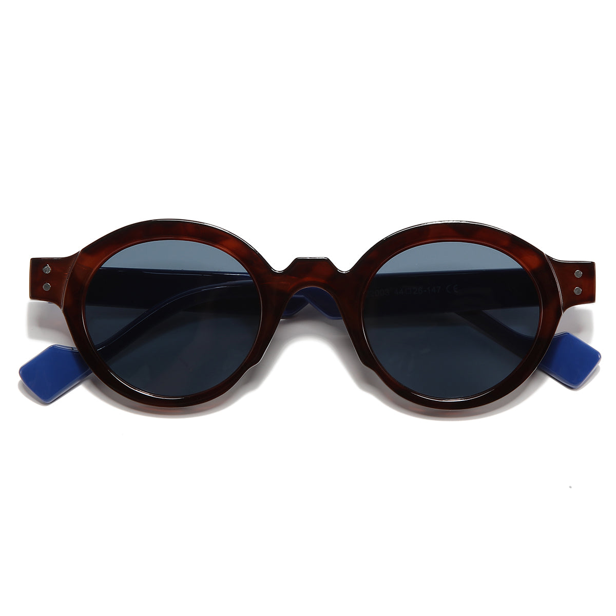 Blue Brown Black SZ 2003 Round Sunglasses