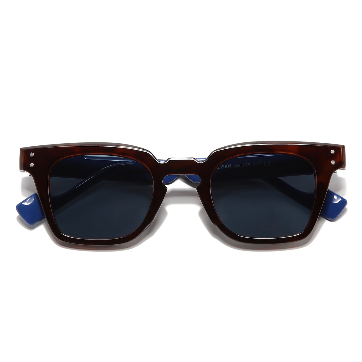 Blue Brown Black SZ 2001 Square Sunglasses