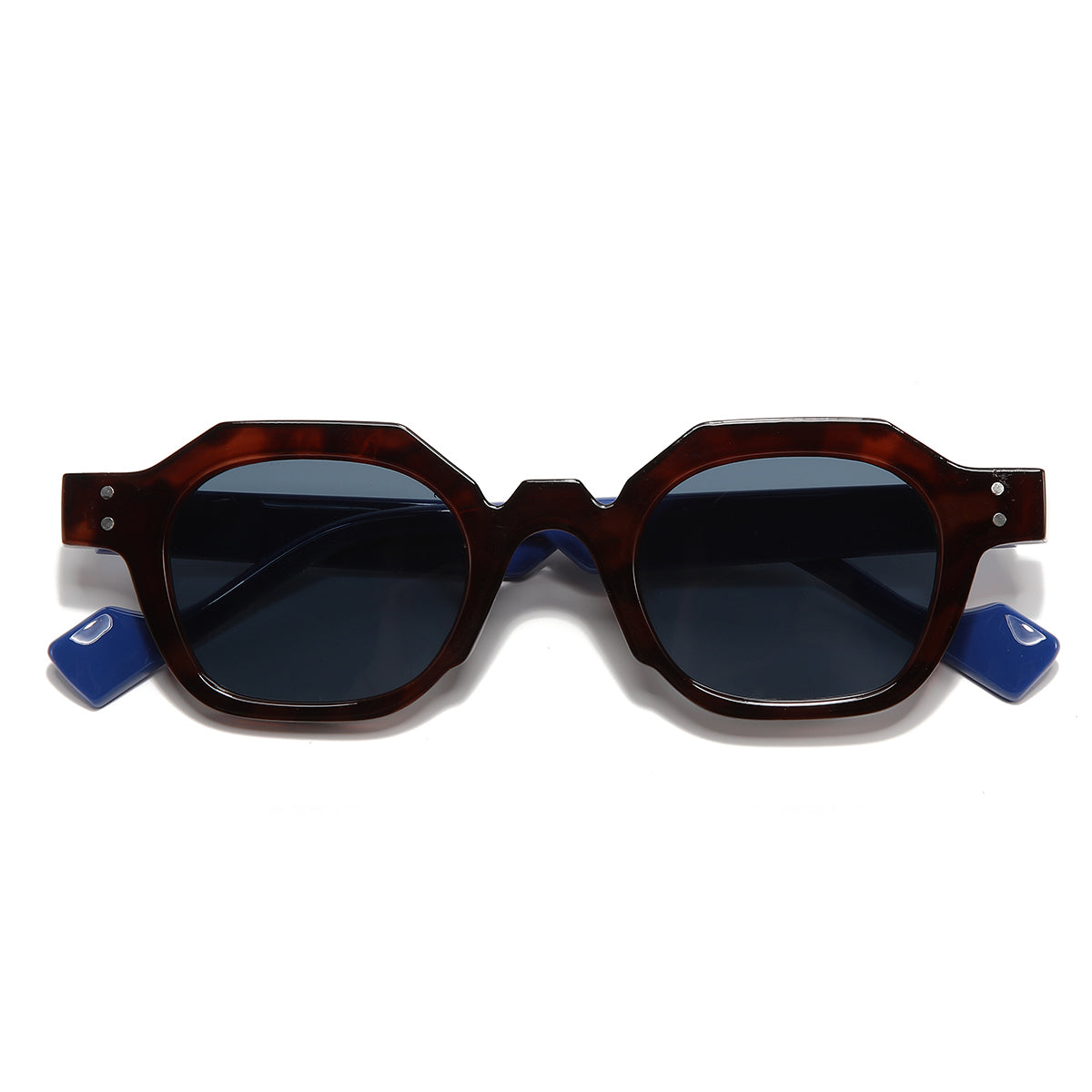 Blue Brown Black SZ 2002 Round Sunglasses