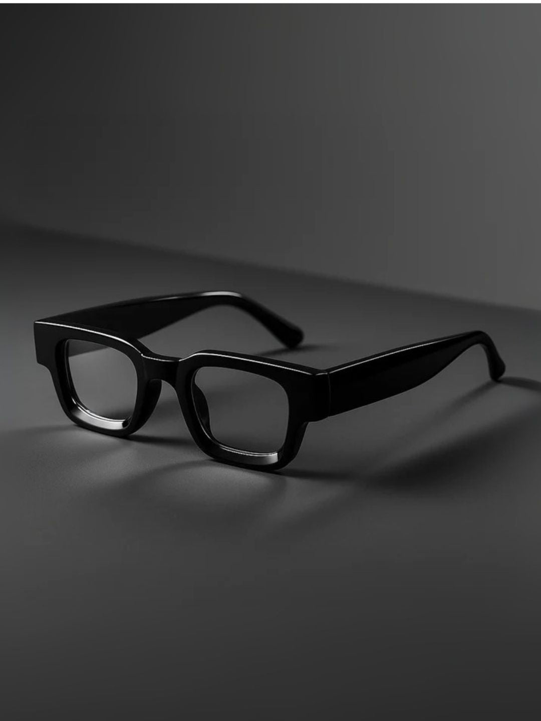 Vintage V1 Black Clear Square Sunglasses