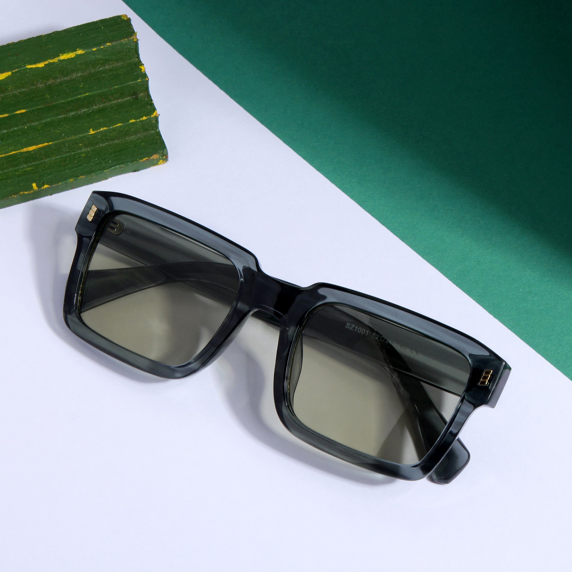 Sigma Green Rectangle Sunglasses