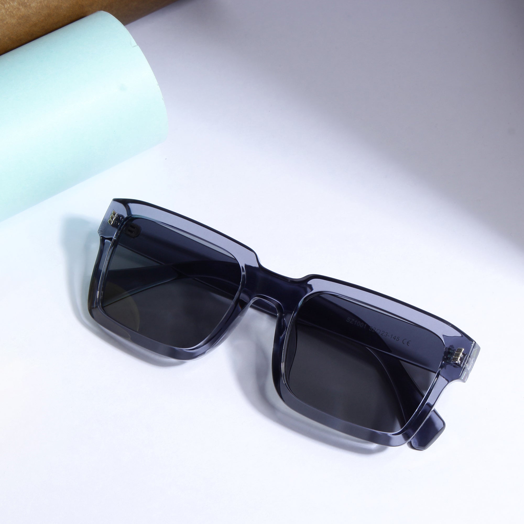 Sigma Grey Black Rectangle Sunglasses