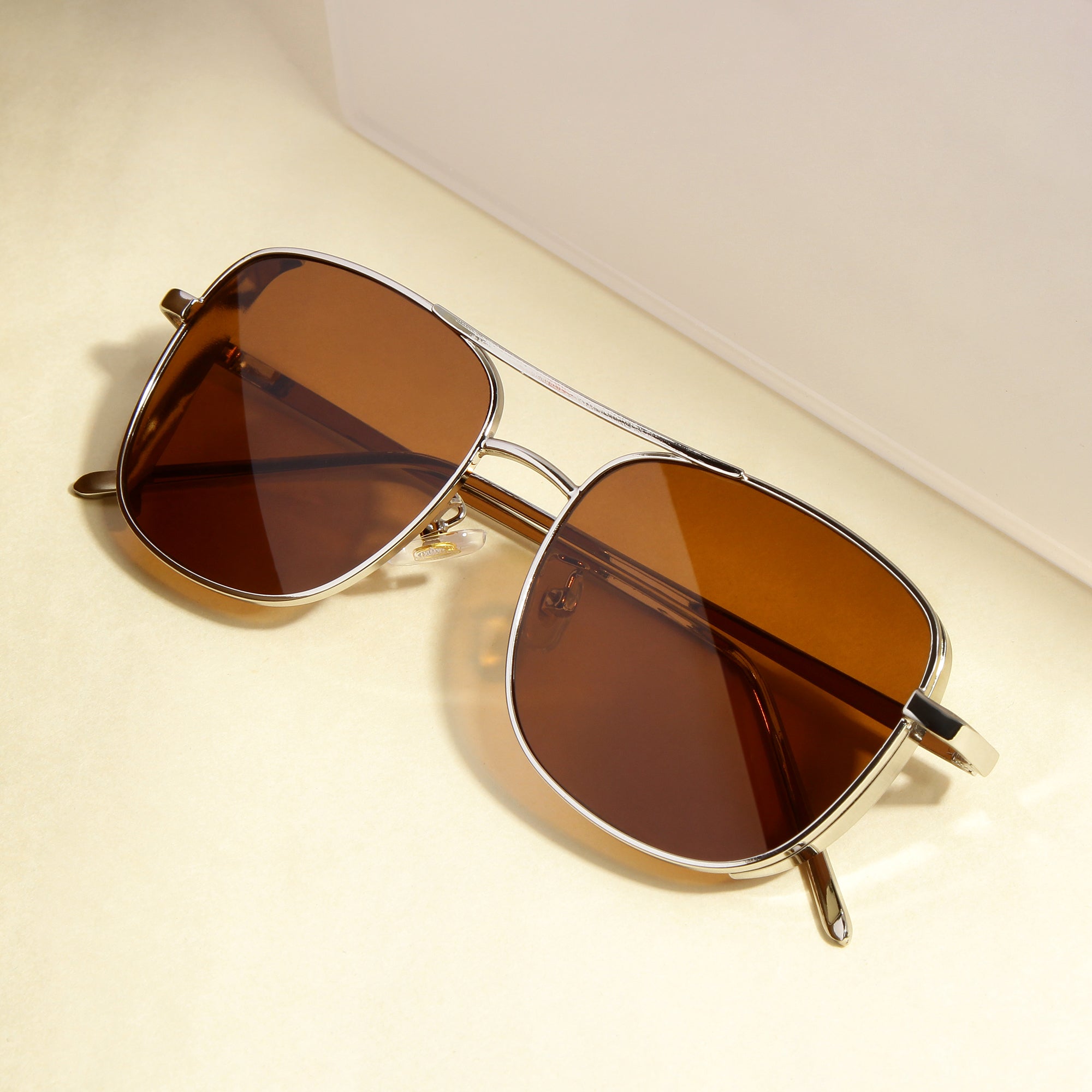 Silver Brown Clement Edition Rectangle Sunglasses