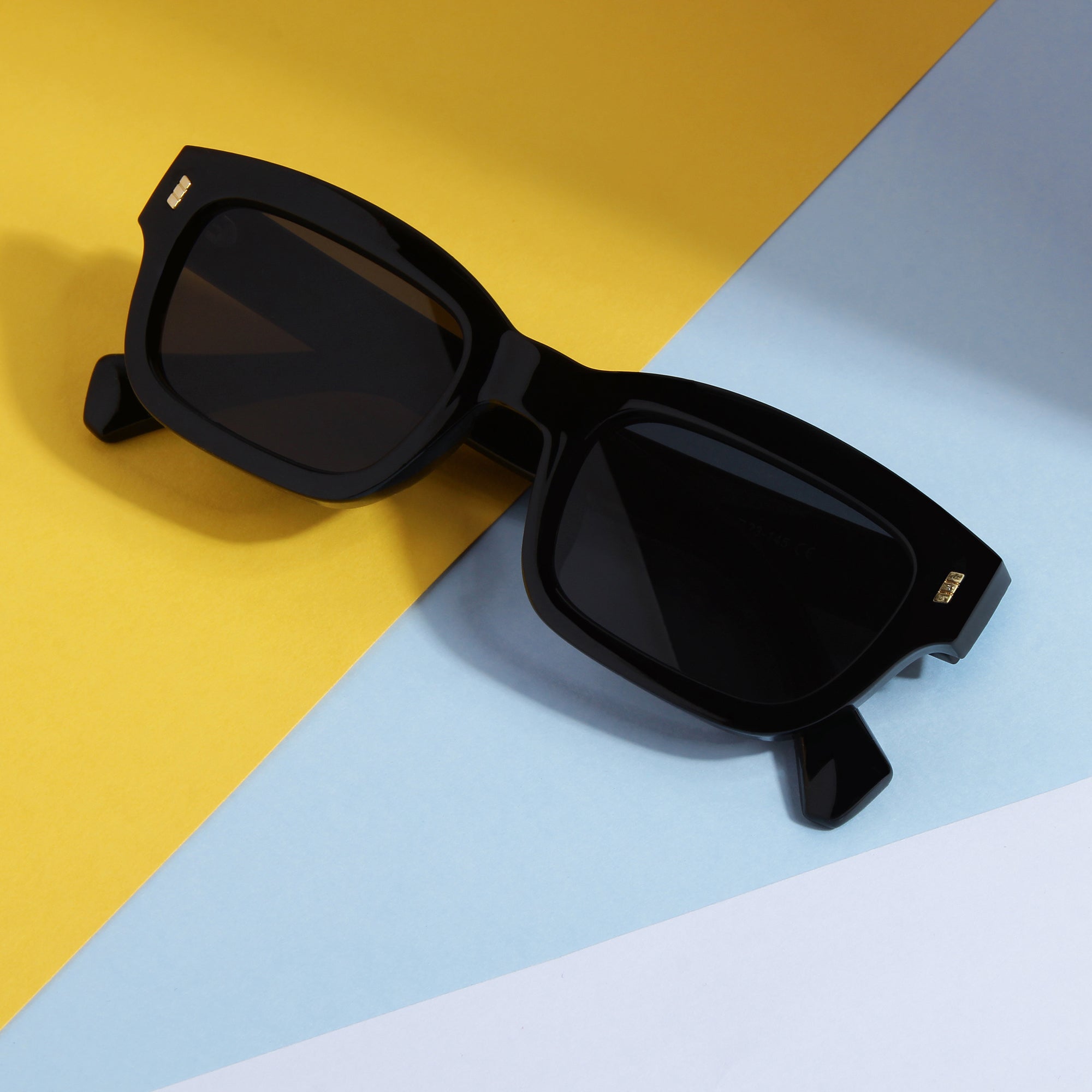 Lizard Black Rectangle Sunglasses