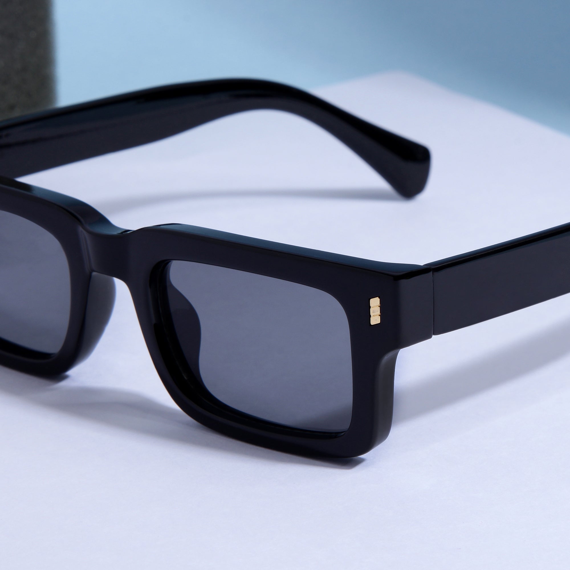 Lucifer Black Rectangle Sunglasses