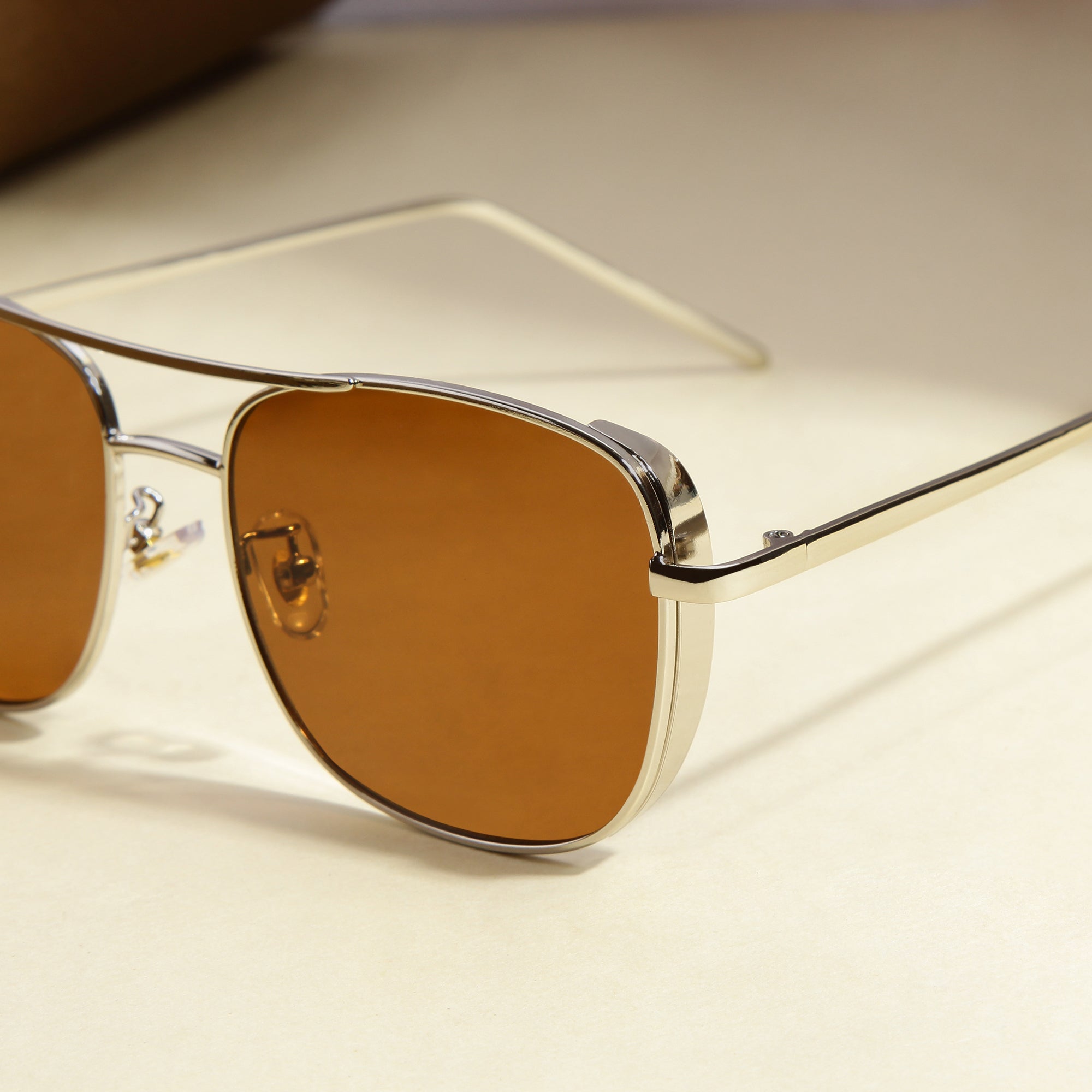 Silver Brown Clement Edition Rectangle Sunglasses