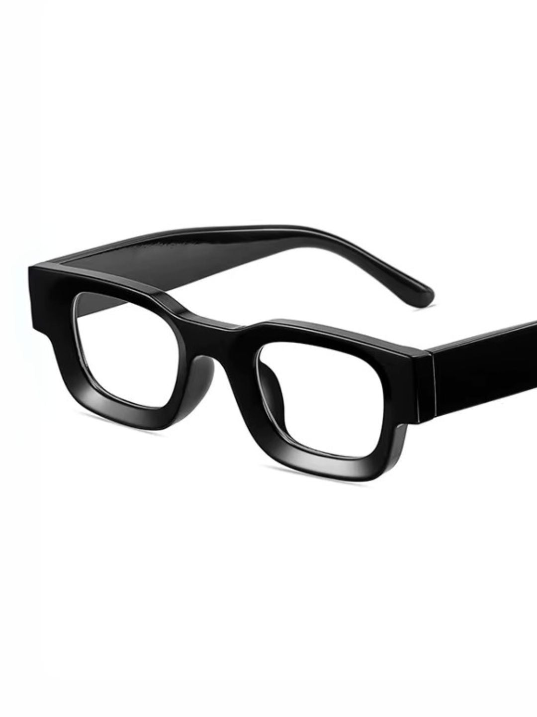 Vintage V1 Black Clear Square Sunglasses