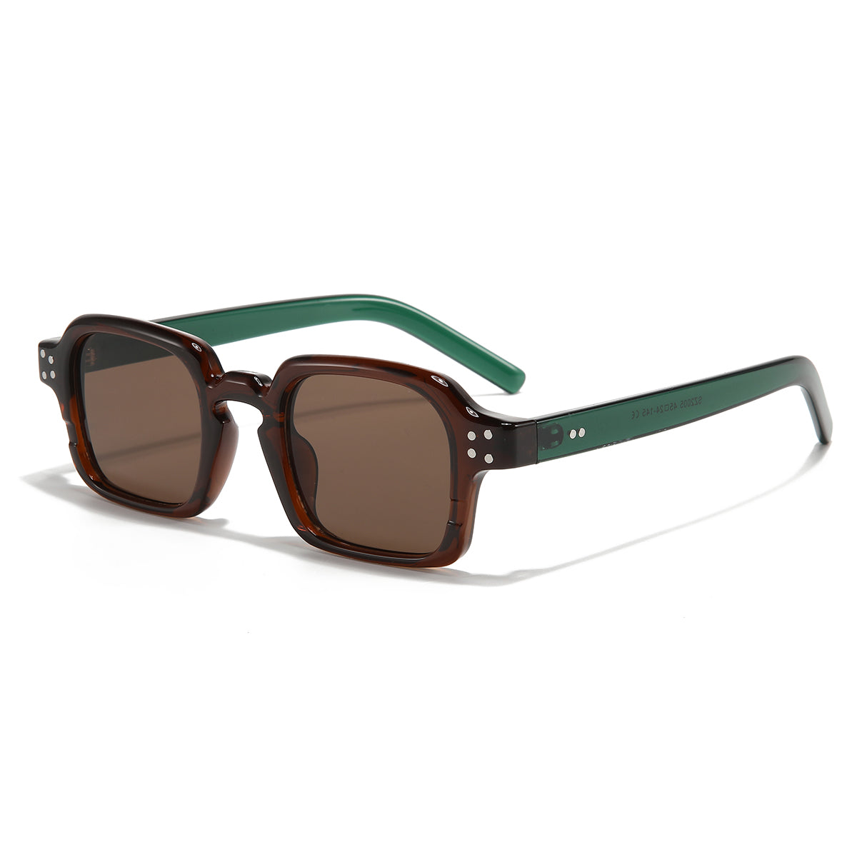 Green Brown SZ 2005 Square Sunglasses