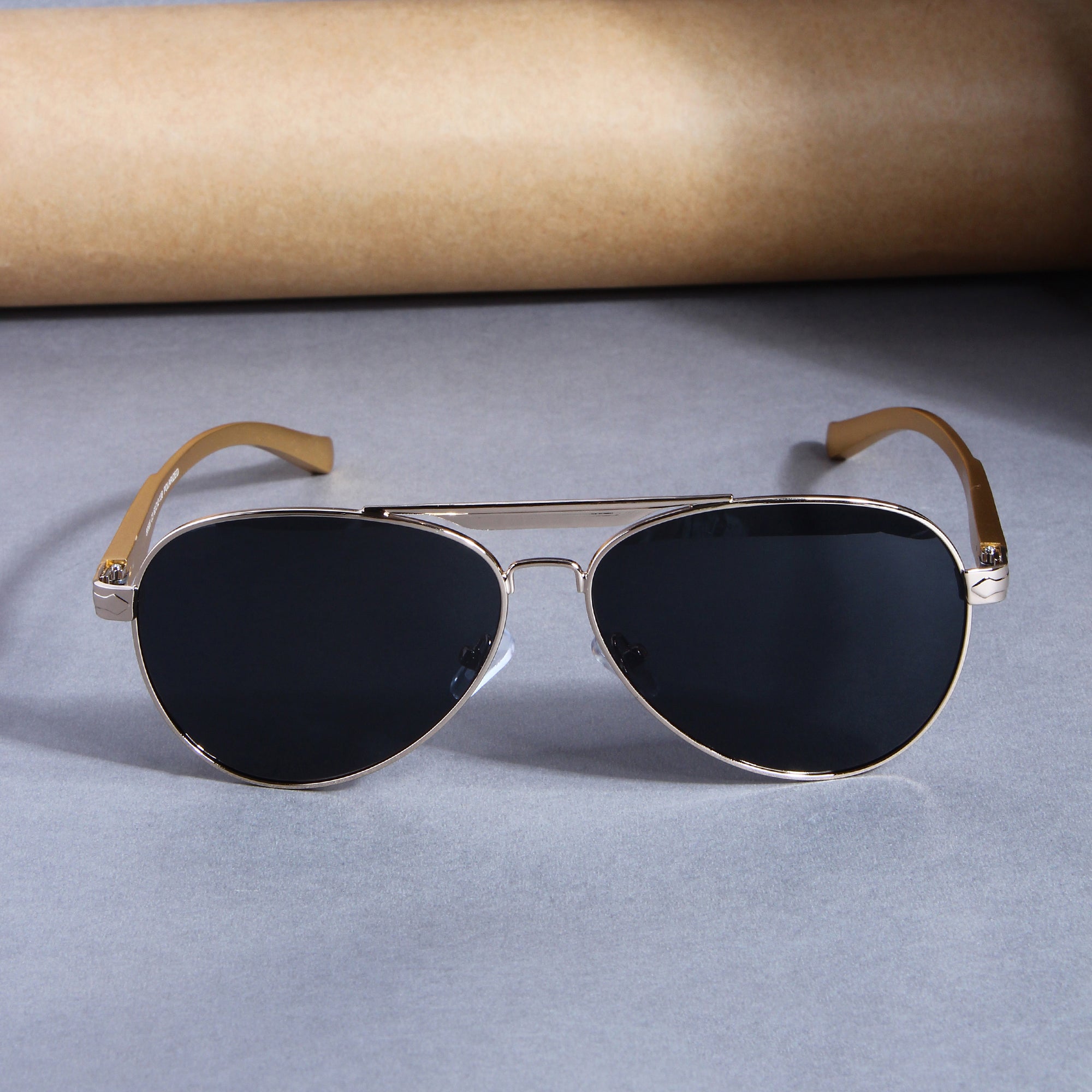 Gold Black BS80508 Aviator Sunglasses