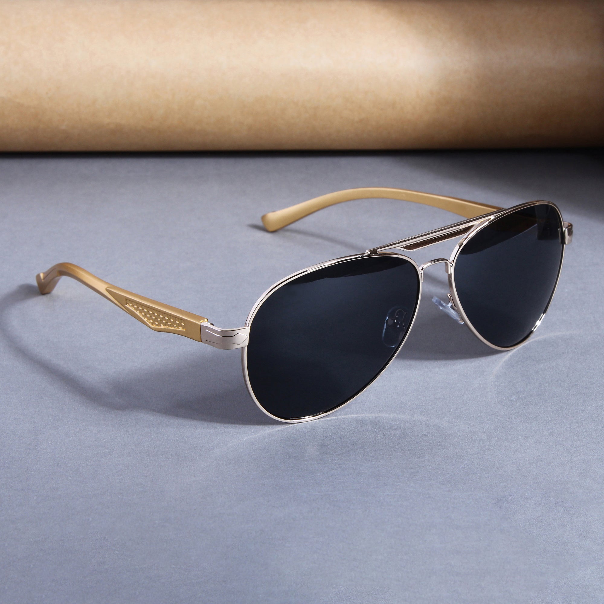 Gold Black BS80508 Aviator Sunglasses