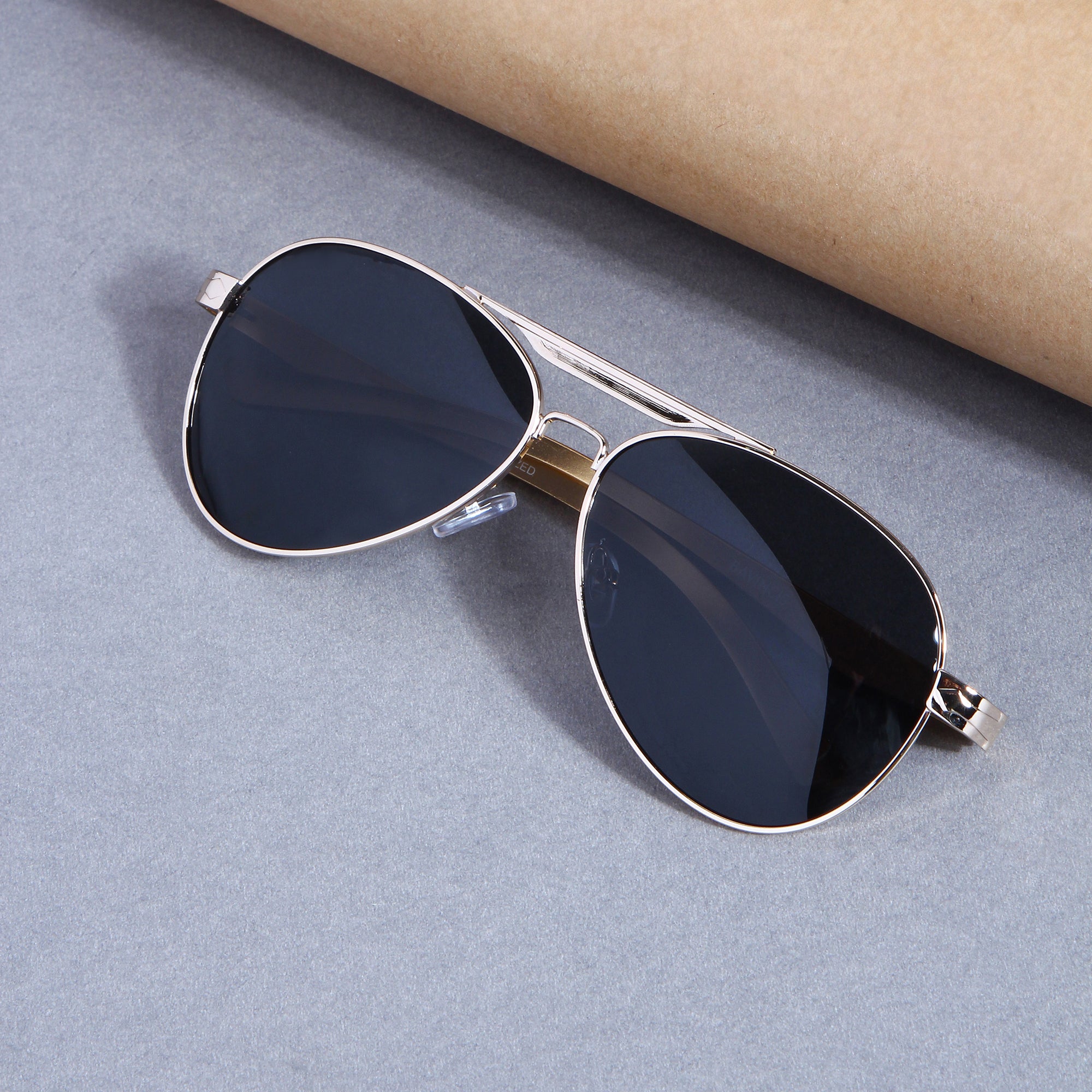 Gold Black BS80508 Aviator Sunglasses
