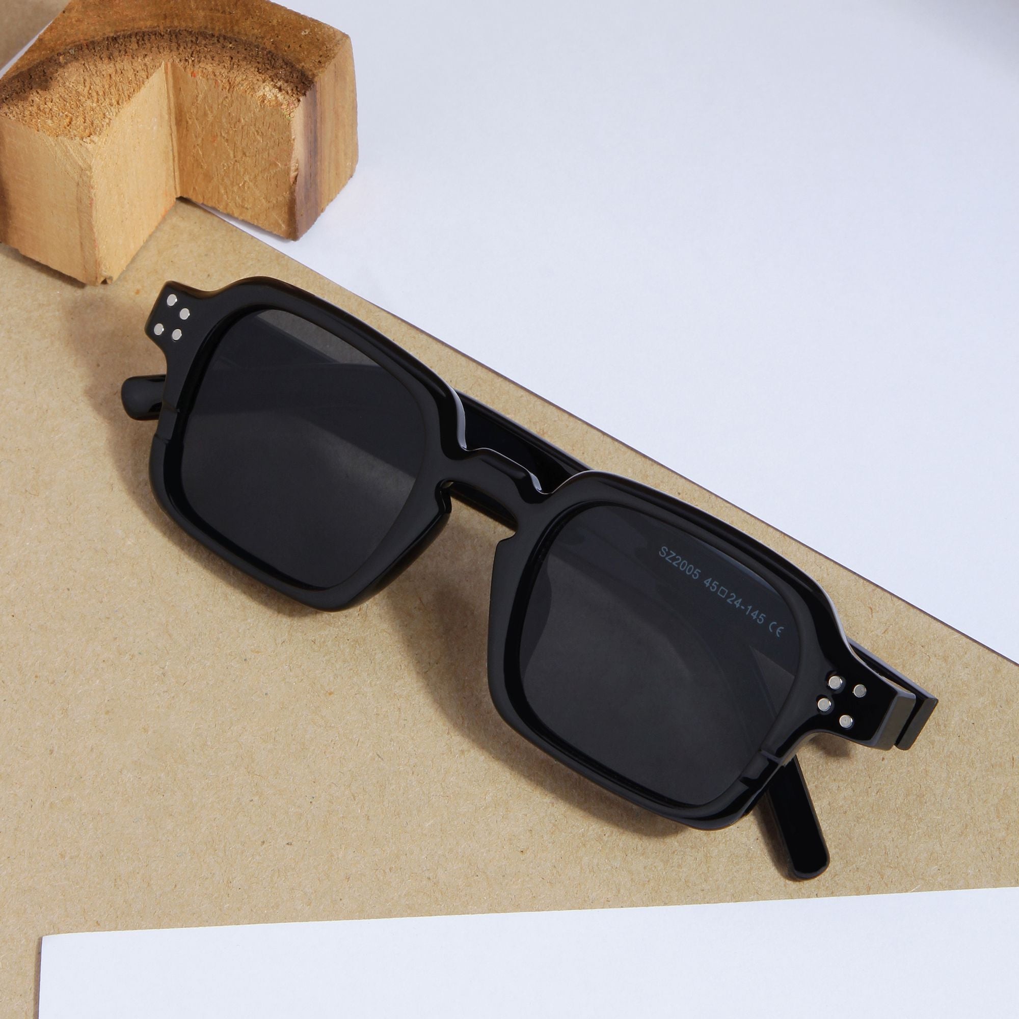 Full Black SZ 2005 Square Sunglasses