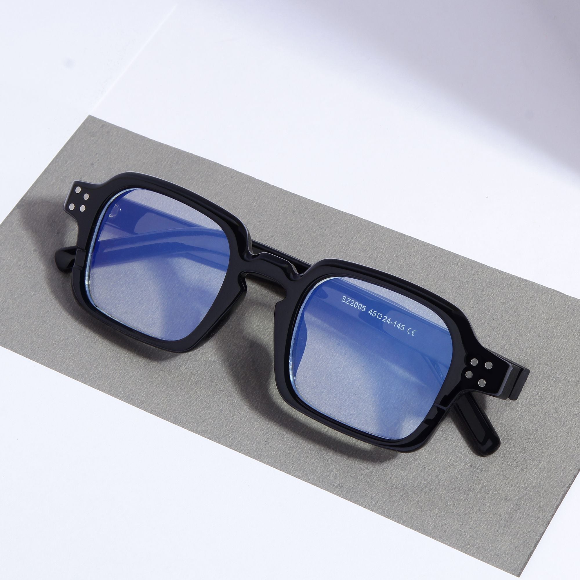 Black Clear SZ 2005 Square Sunglasses