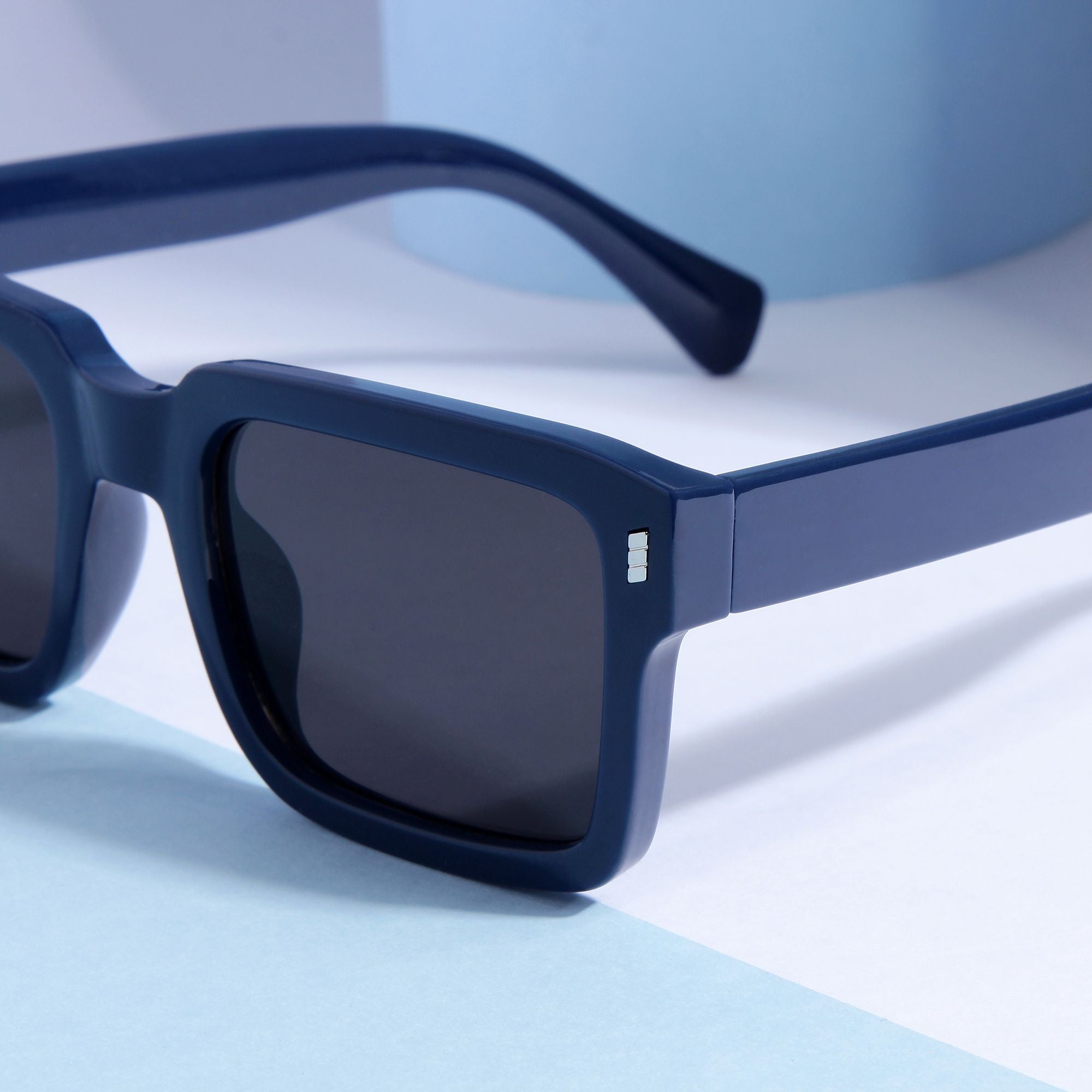 Sigma Blue Black Rectangle Sunglasses