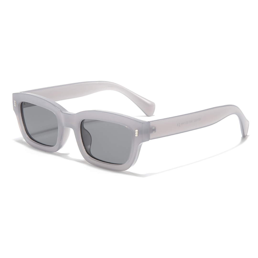 Lizard Grey Black Rectangle Sunglasses