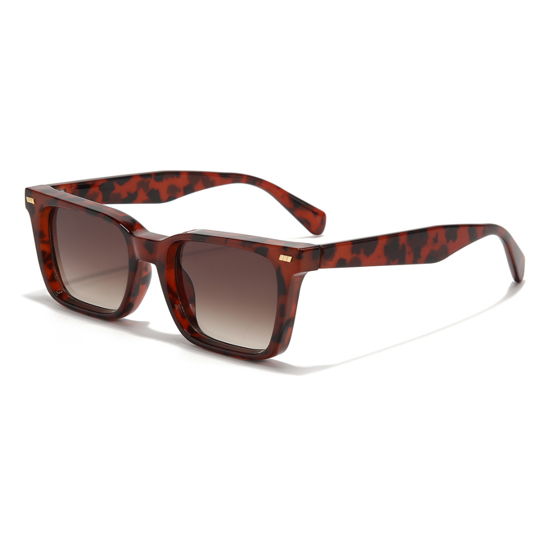 Castels Tortoise Brown Rectangle Sunglasses