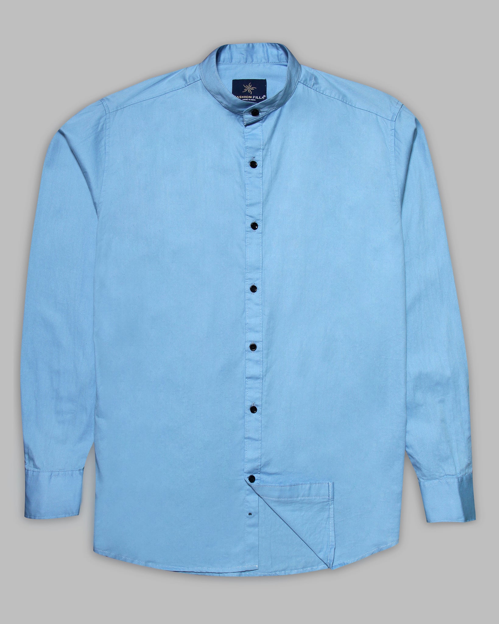 Sky Blue Super Soft Kurta Collar Premium Cotton Shirt