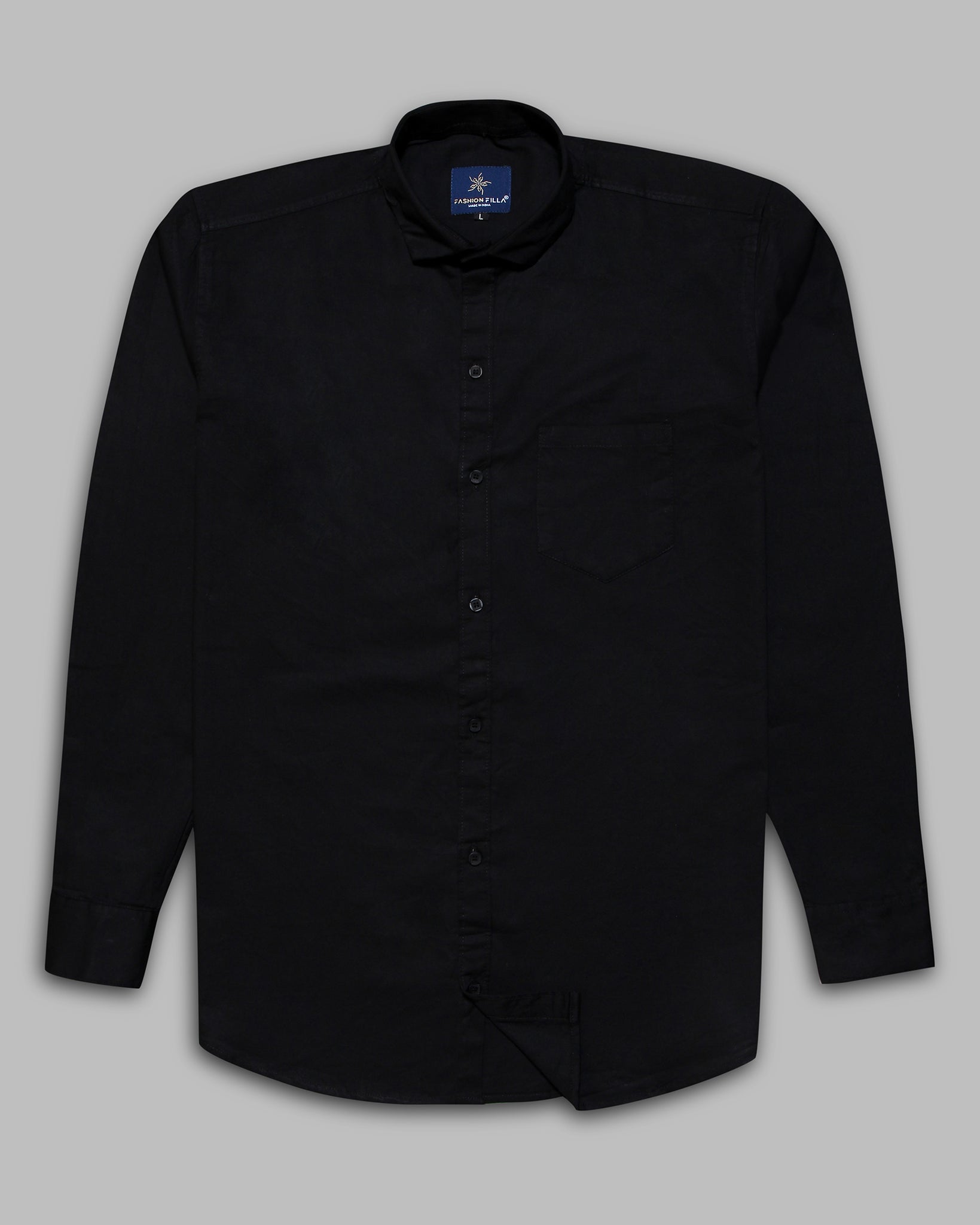 Black Super Soft Black Button Premium Cotton Shirt