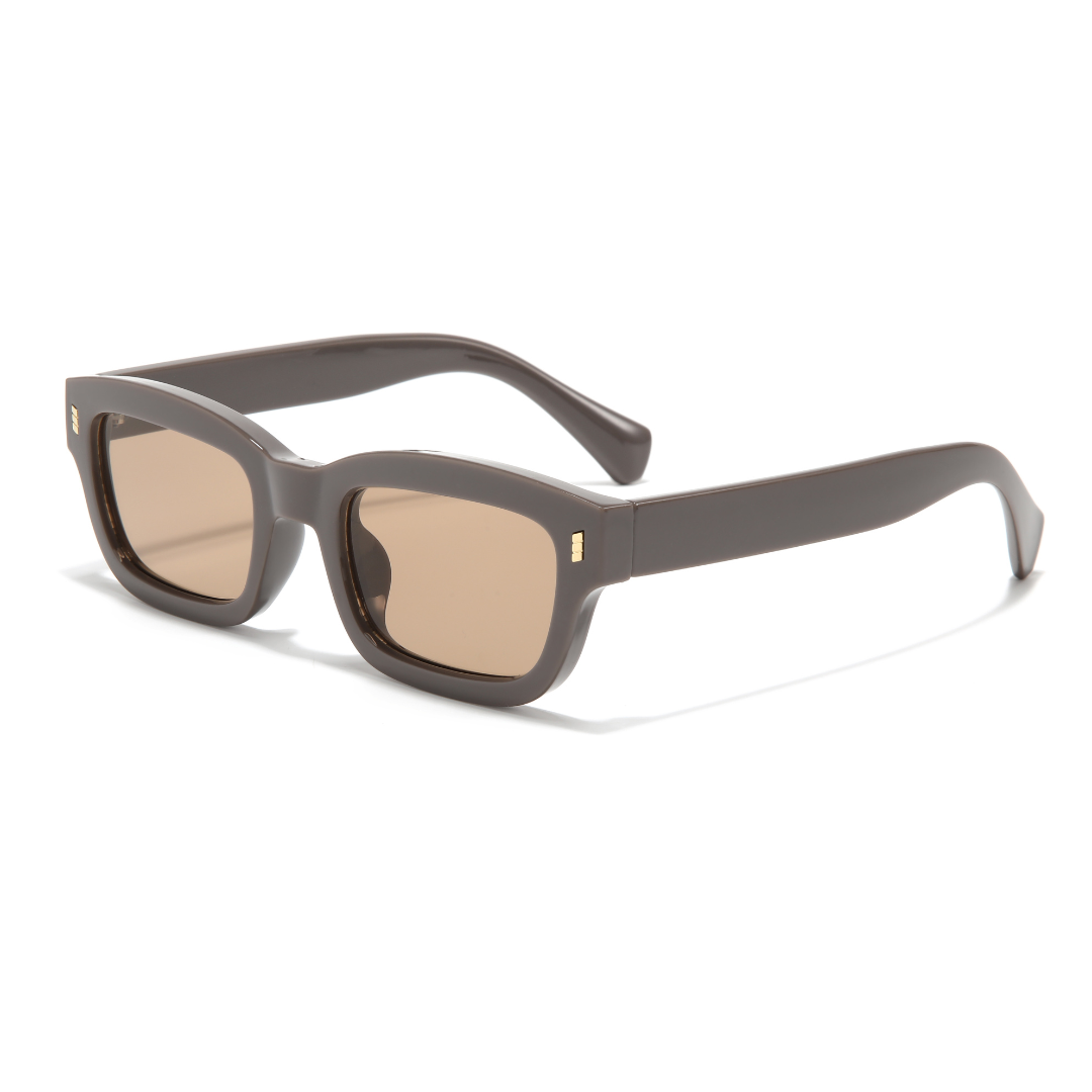 Lizard Brown Rectangle Sunglasses