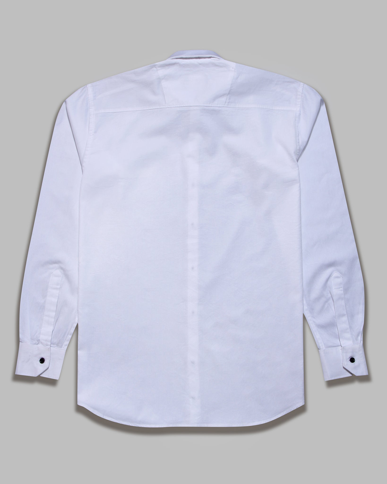 White Super Soft Black Button Premium Cotton Shirt