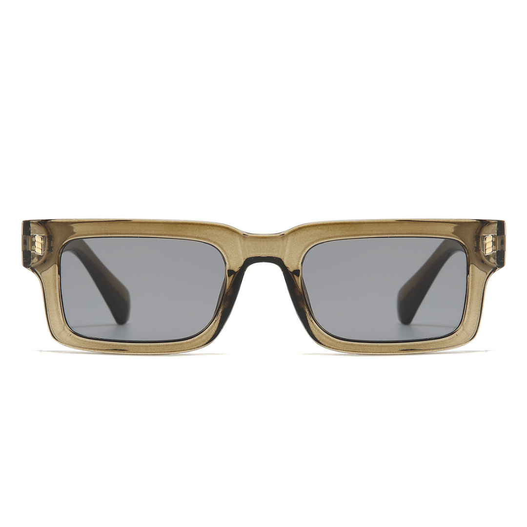 Lucifer Green Black  Rectangle Sunglasses