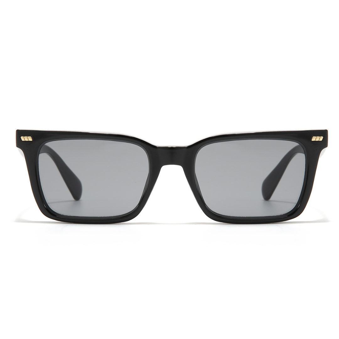 Castels Full Black Rectangle Sunglasses