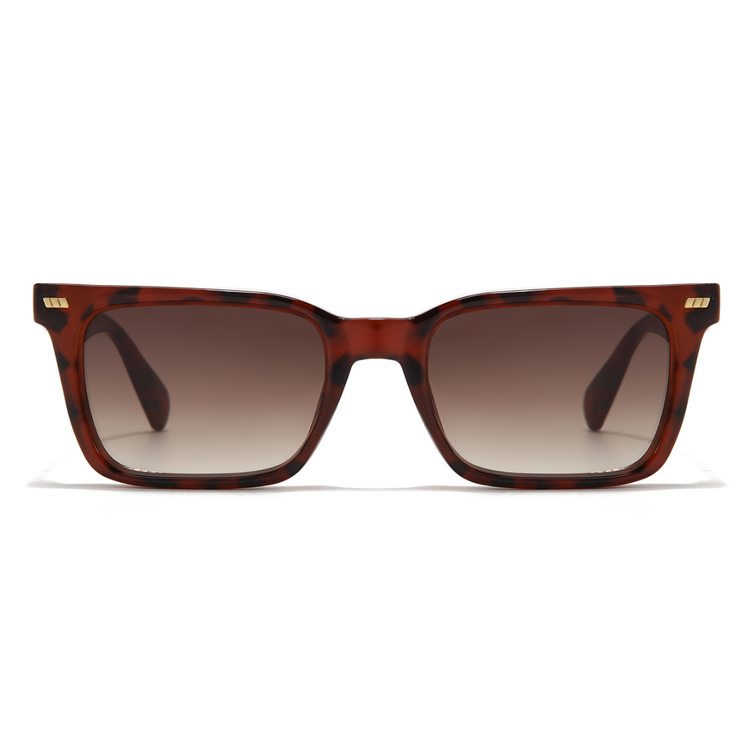 Castels Tortoise Brown Rectangle Sunglasses