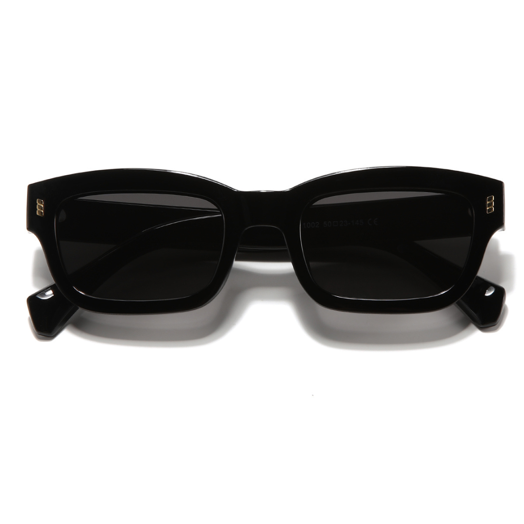 Lizard Black Rectangle Sunglasses