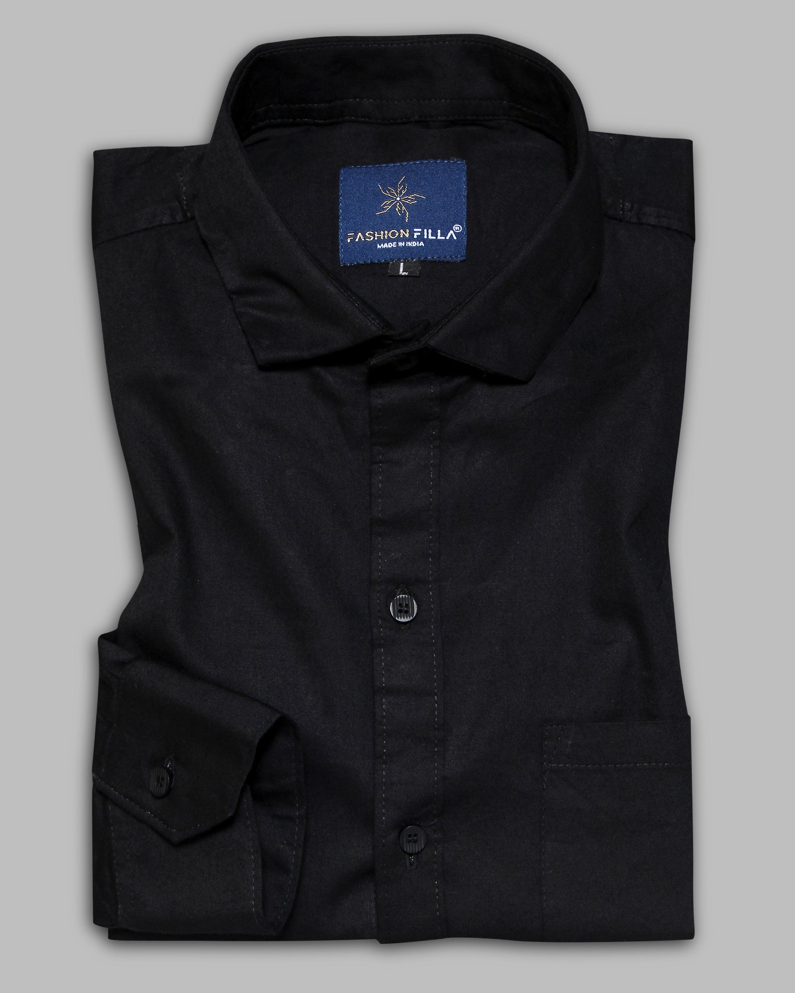 Black Super Soft Black Button Premium Cotton Shirt