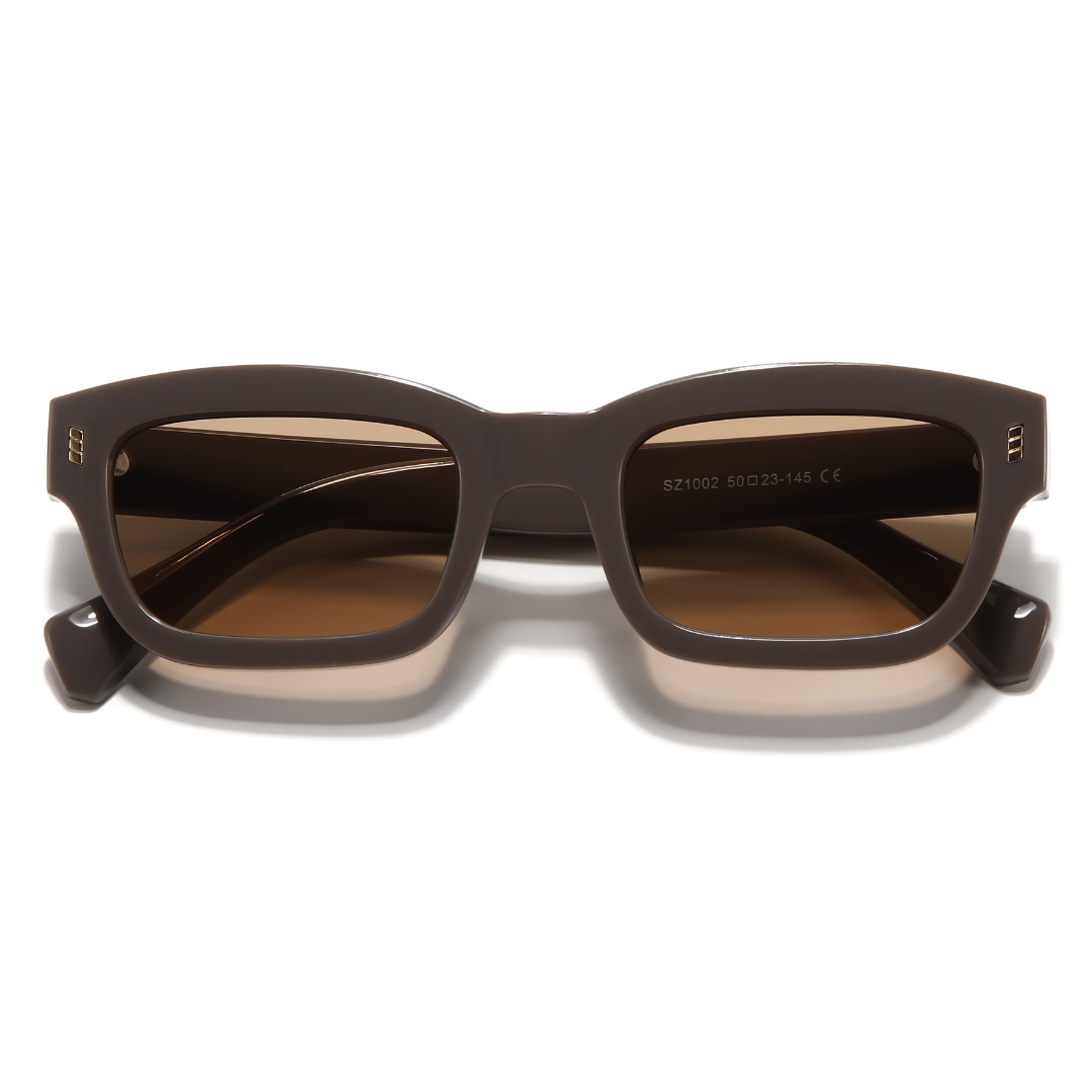 Lizard Brown Rectangle Sunglasses