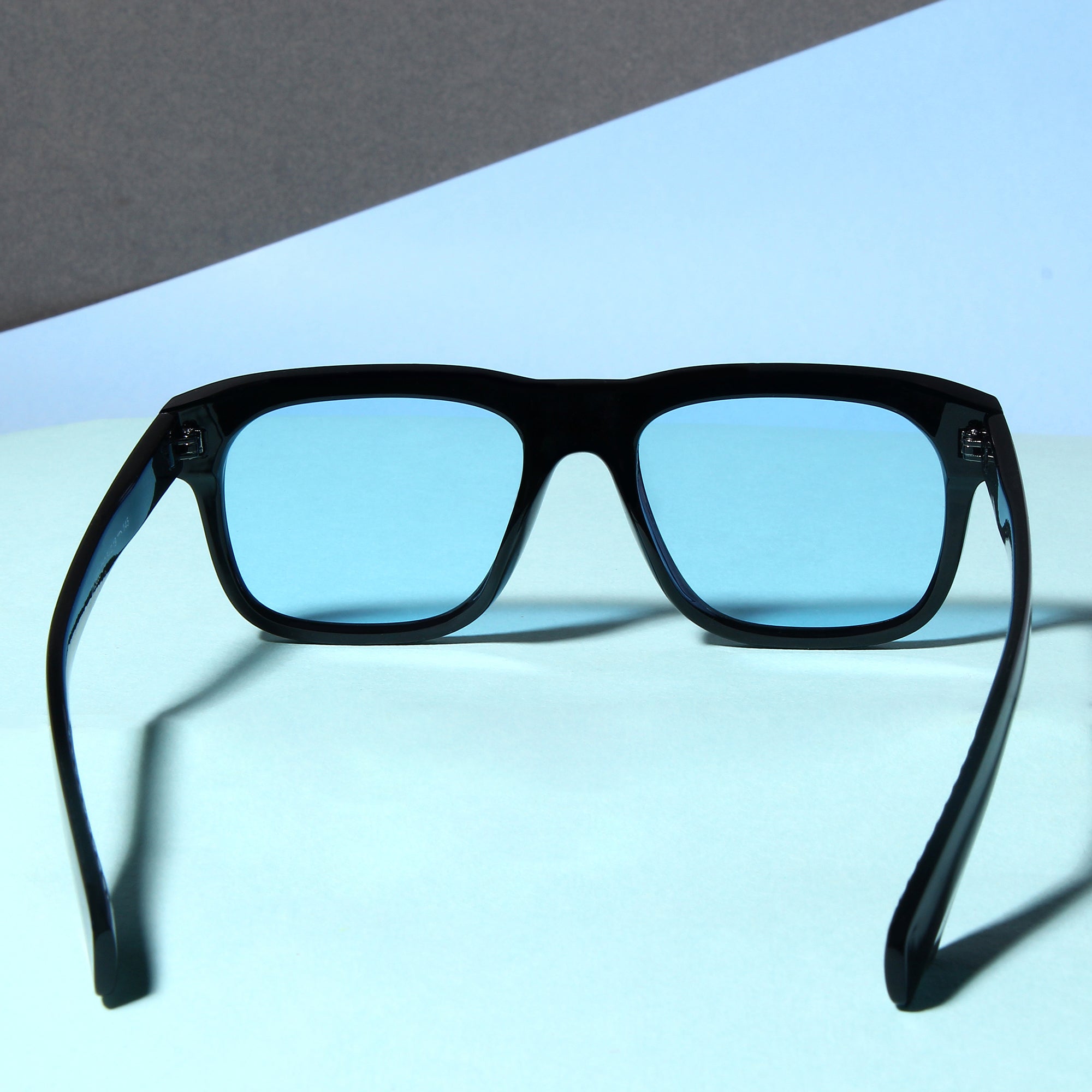 Spider Black Blue Rectangle Sunglasses